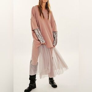 Free People Nellie Sequin Twofer Top